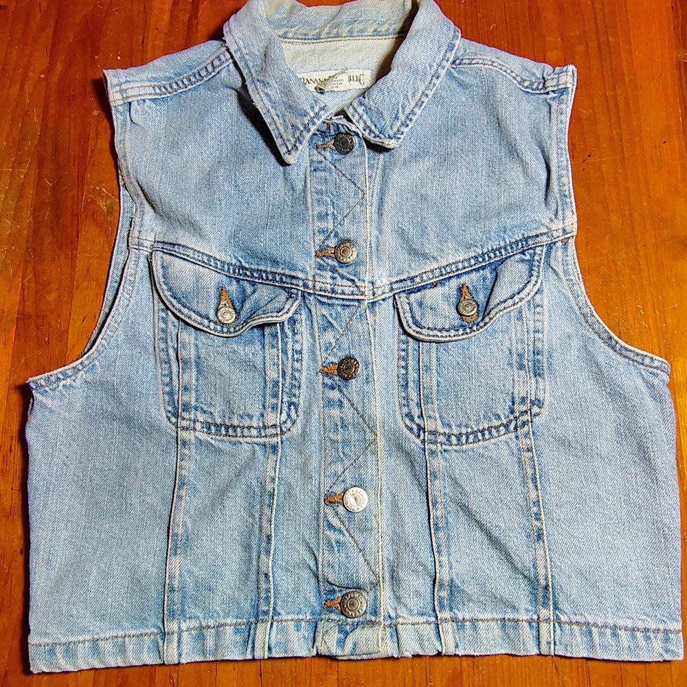 Banana Republic Light Blue Denim Vest